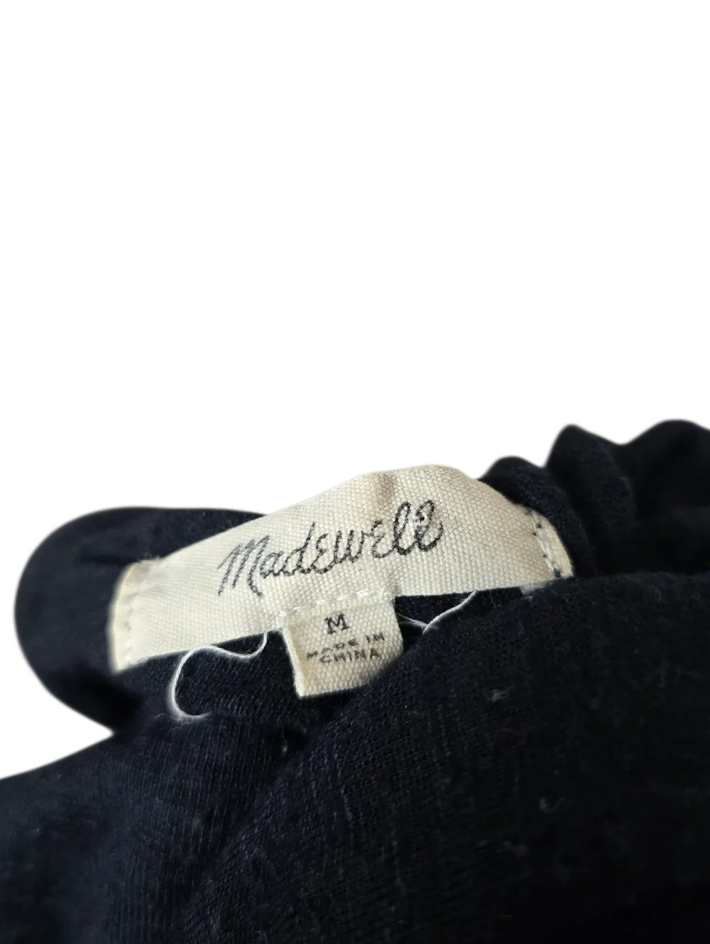 Madewell Black T Shirt Short Sleeves Viscose Lightweight M - Picture 7 of 9